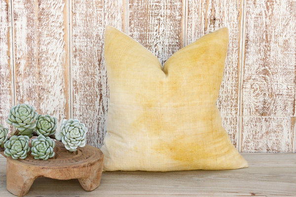 Pulei Yellow Sunkissed Organic Silk Pillow