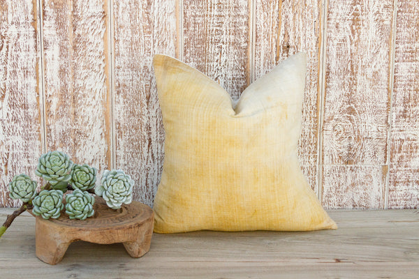 Ajila Yellow Sunkissed Organic Silk Pillow