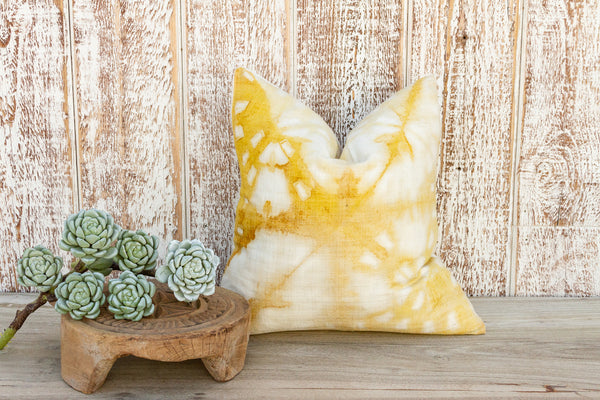 Murela Yellow Sunkissed Organic Silk Pillow
