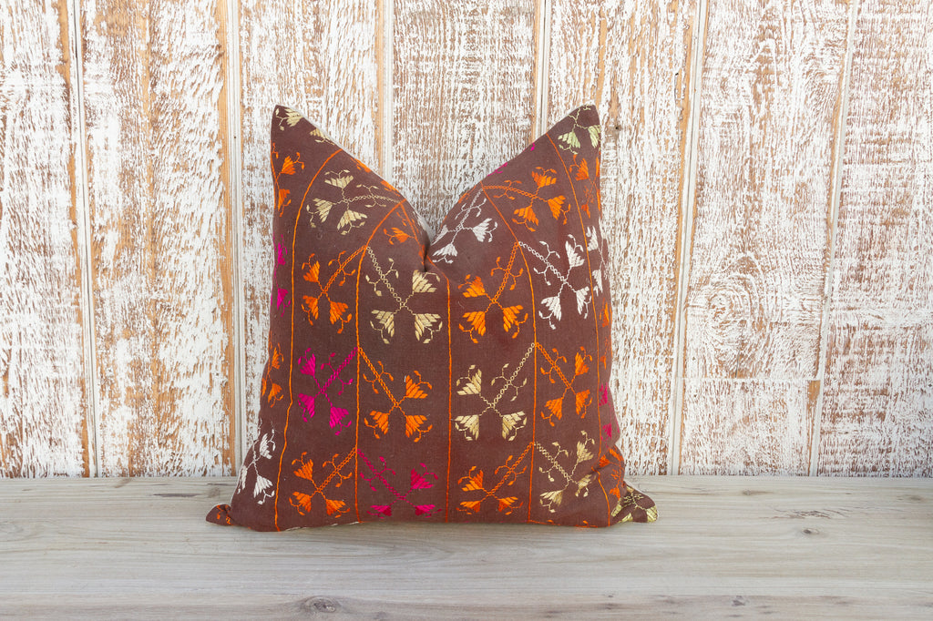Myra Antique Indian Folk Pillow Cover