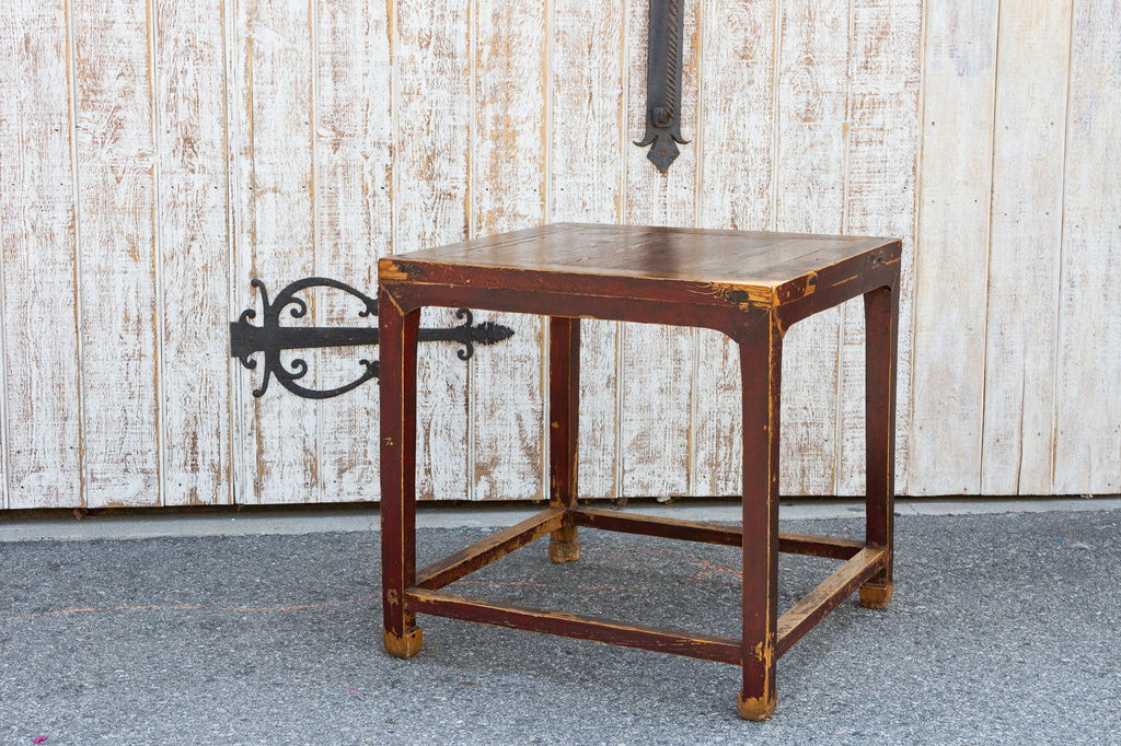 18th Century Ming Elm Square Table