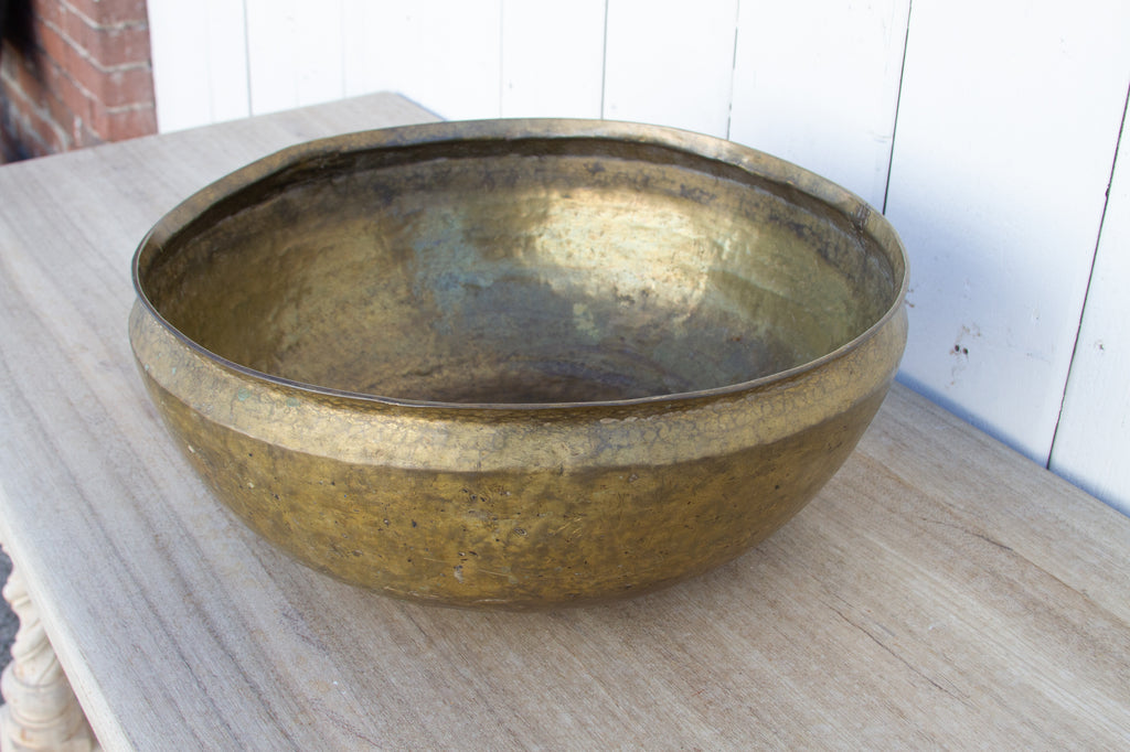 Antique Brass Food Storage Bowl