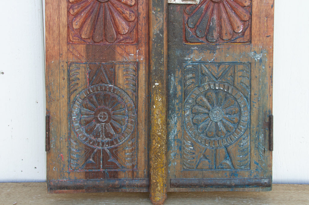 Antique Indo-Portuguese Carved Window