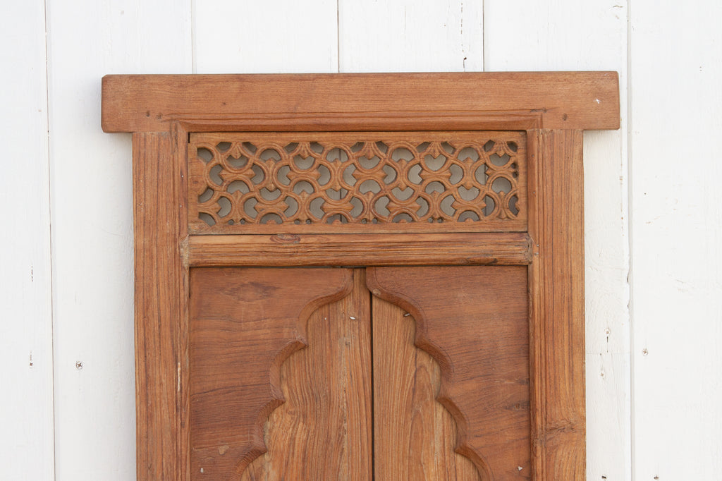 19th Century Indian Carved Architectural Window