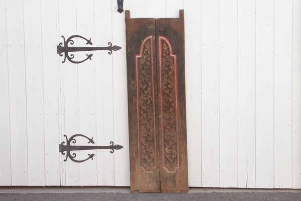 Pair of Antique Heavily Carved Doors From Thailand