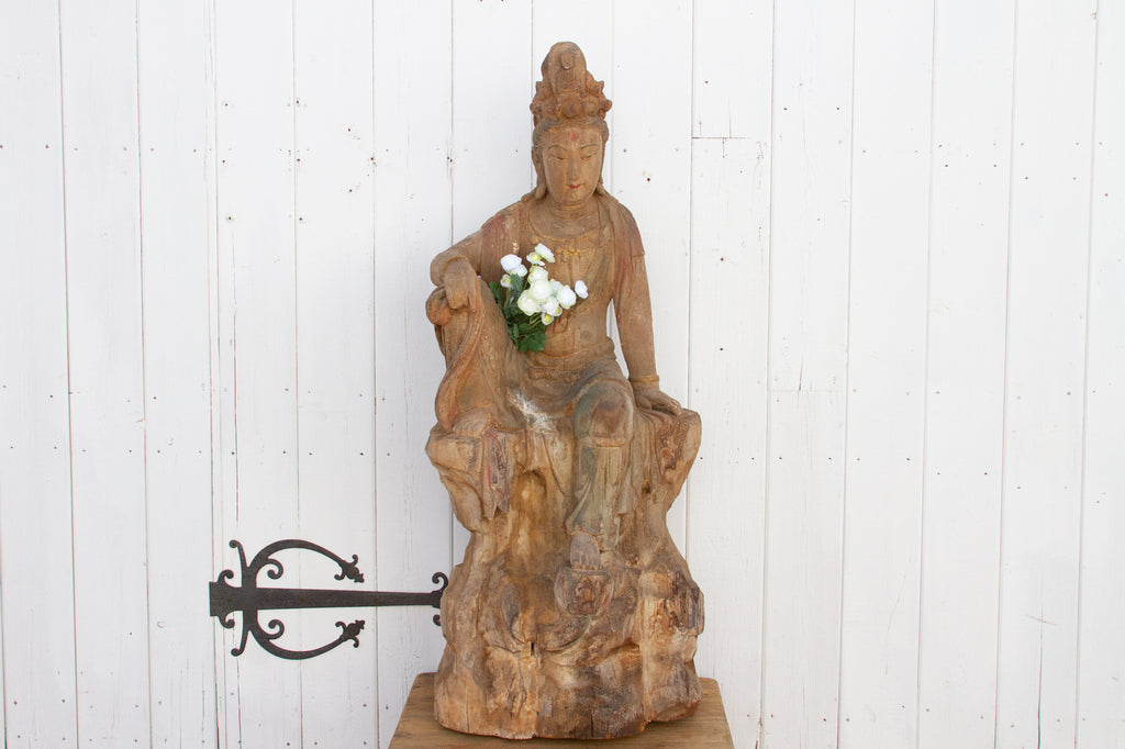 Majestic 18th Century Guan Yin Statue