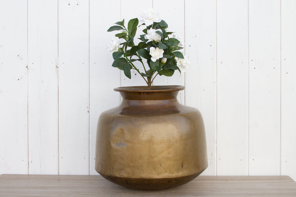 antique brass pots for plants Large Antique Brass Water Pot (Trade)