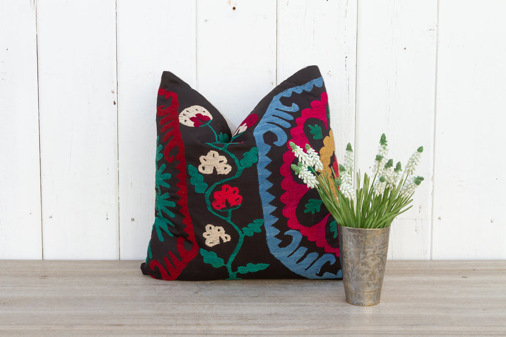 Esin Vintage Suzani Square Pillow