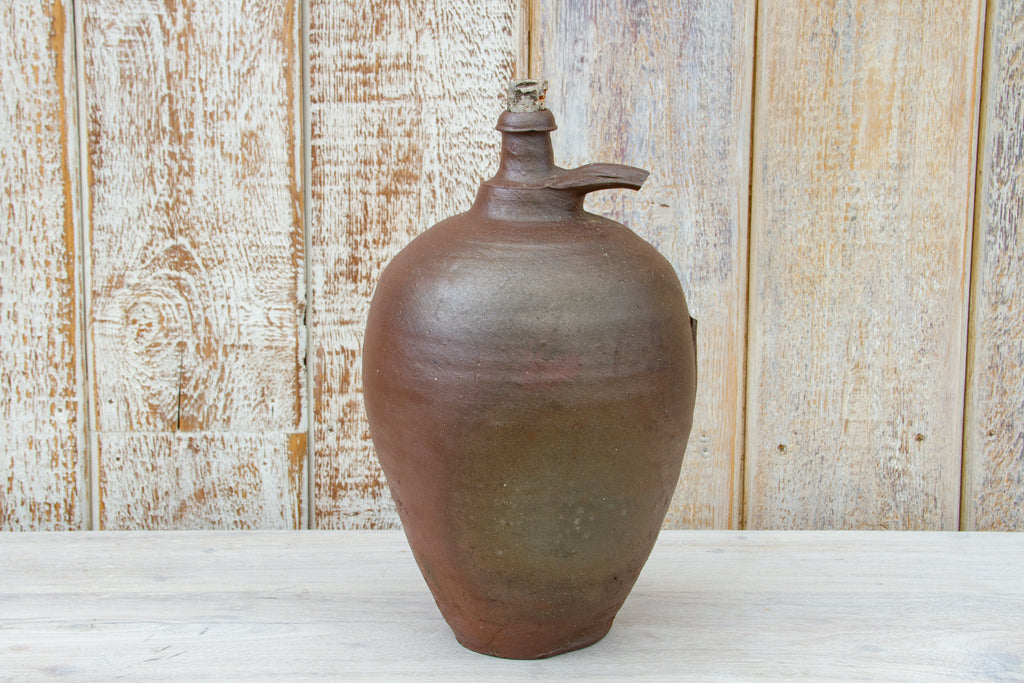 French Burnished Clay Wine Jug (Trade)