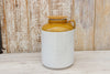 Vintage Ceramic Yellow Glazed Container