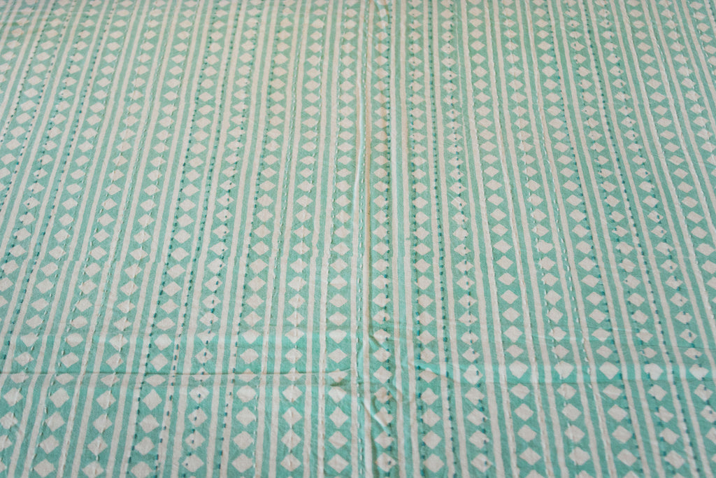 Avik Block Print Cotton Indian Blanket