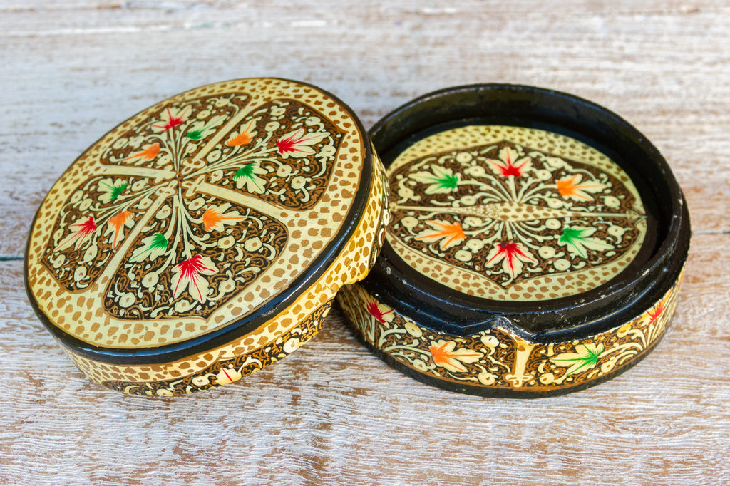 Kashmiri Lacquered Coster Set