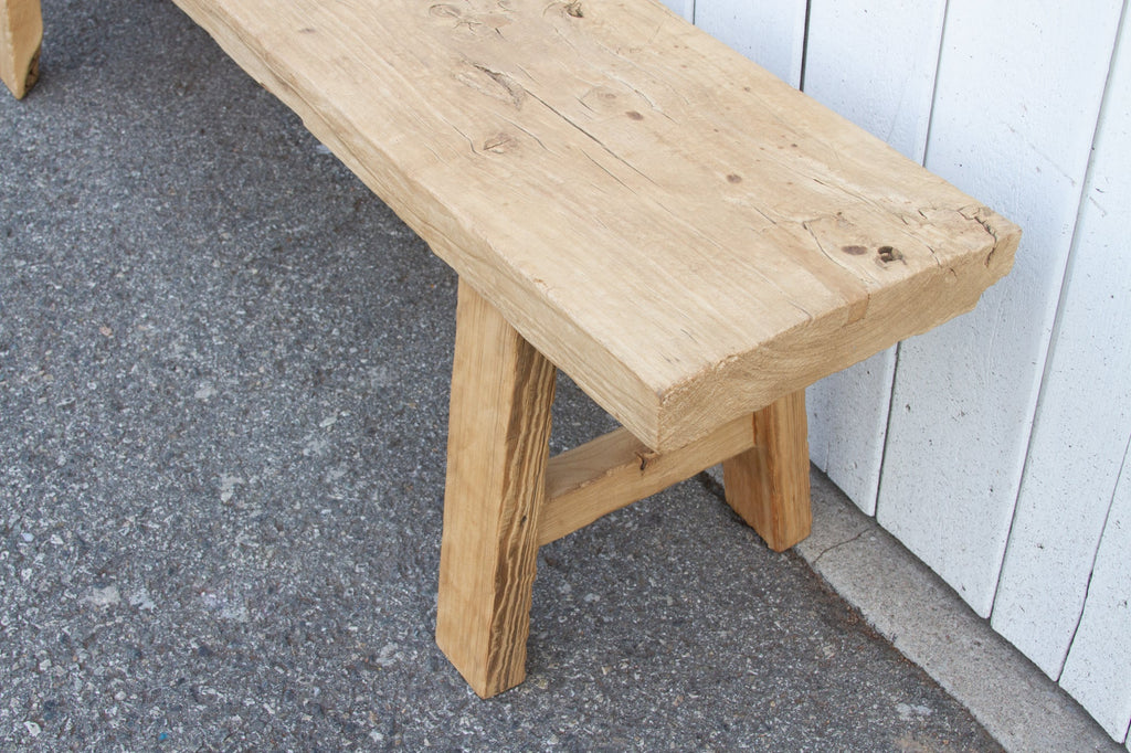 Bench Trade Rustic Bleached Wood Farmhouse Bench (Trade)– DE-COR | Globally Inspired