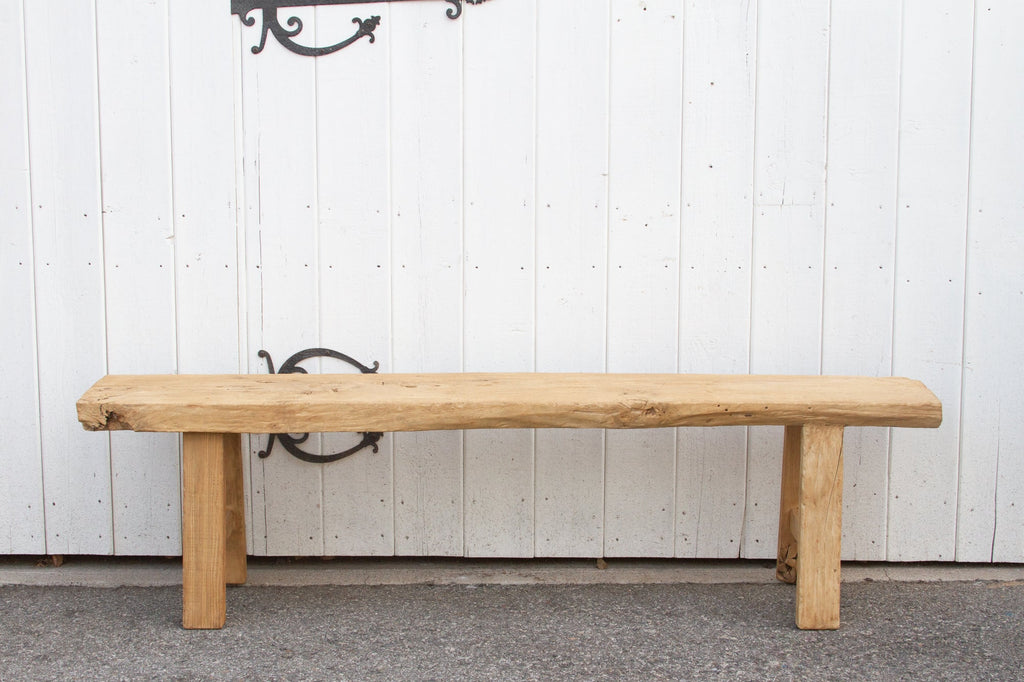 Bench Trade Rustic Bleached Wood Farmhouse Bench (Trade)– DE-COR | Globally Inspired