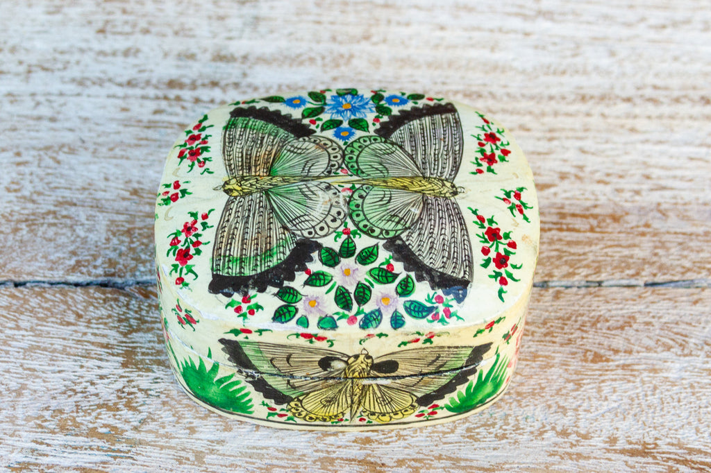 Hand Painted Kashmiri Butterfly Box