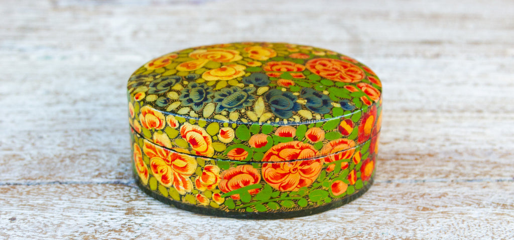 Multicolor Floral Kashmiri Tikka Box