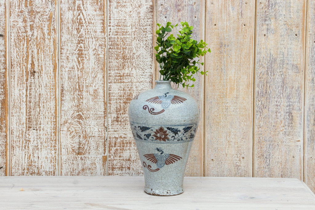 Vintage Chinese Crackle Meiping Vase