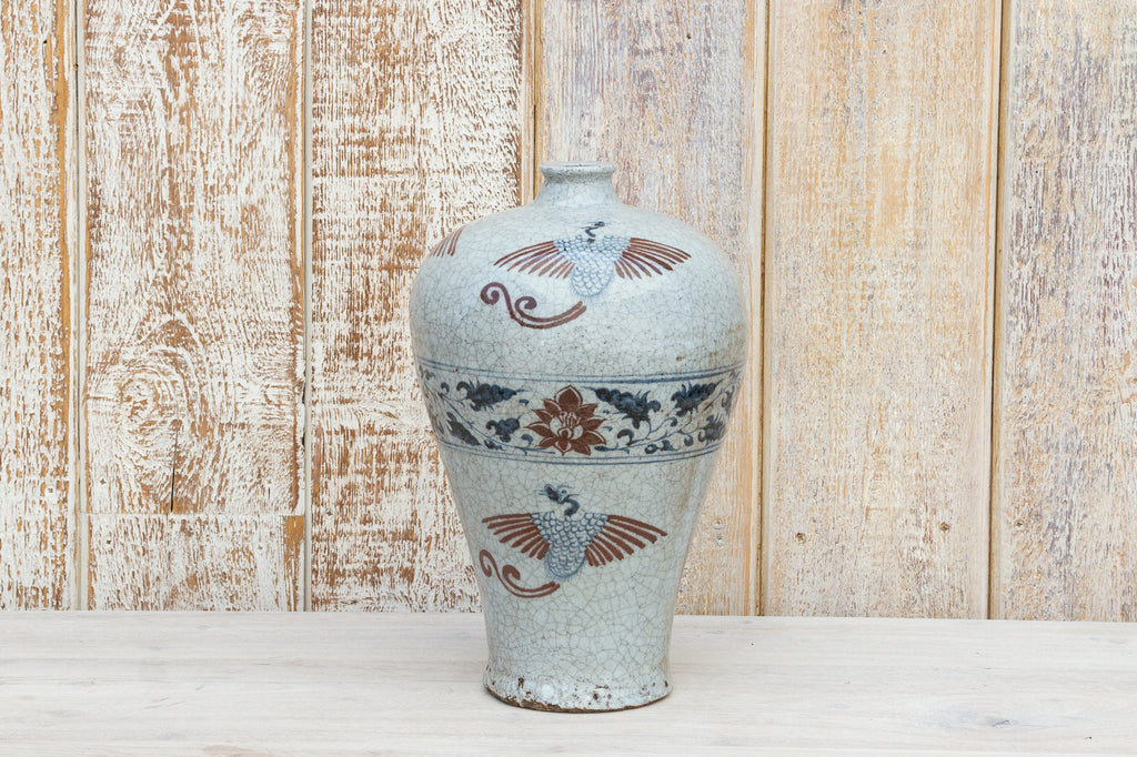 Vintage Chinese Crackle Meiping Vase