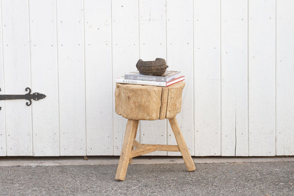 Thick Top Rustic Side Table