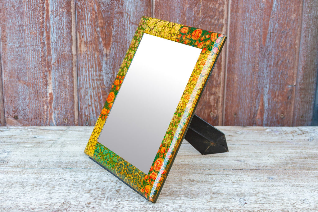 Paper Mache Floral Mirror Frame (Trade)