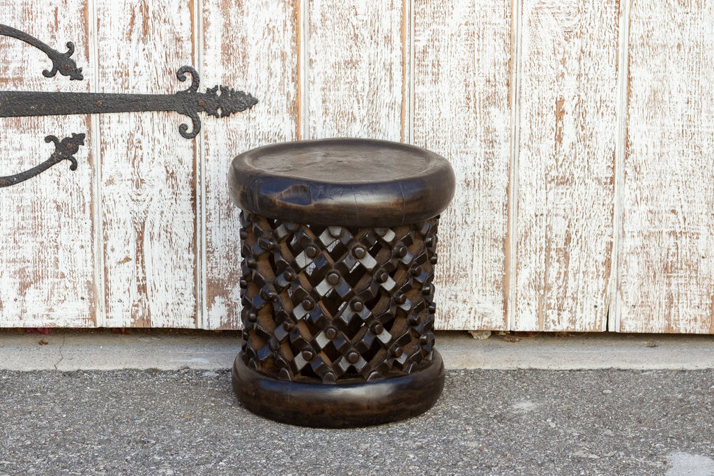 Small Carved Bamileke See-Through End Table (Trade)