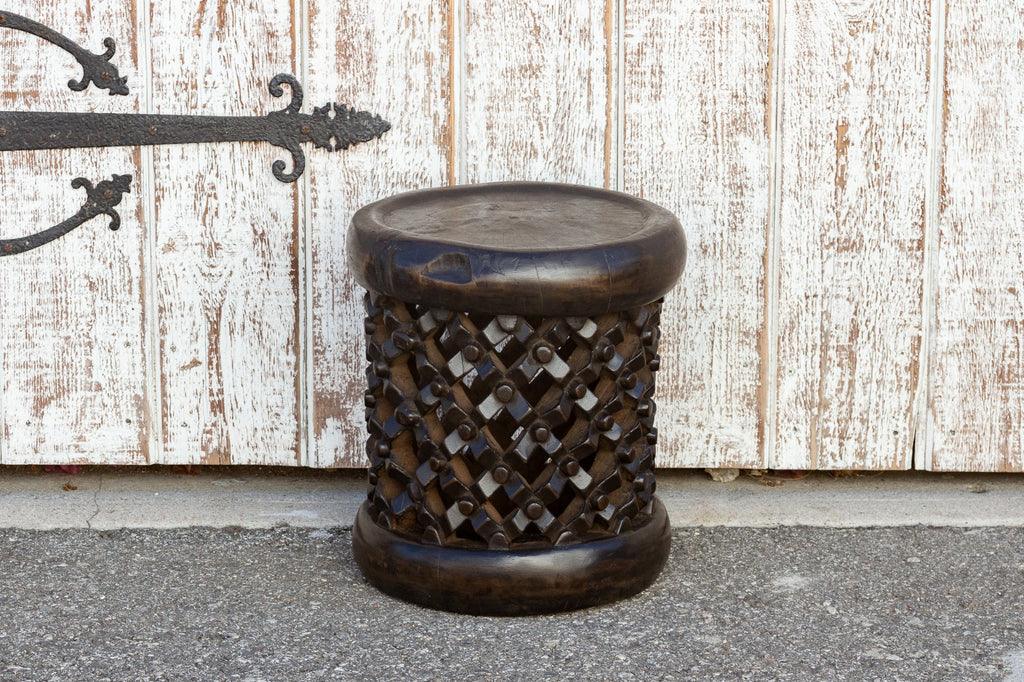 Small Carved Bamileke See-Through End Table (Trade)