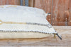 Beige Lumbar Moroccan Silk Rug Pillow