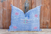 Shamri Lumbar Moroccan Silk Rug Pillow (Trade)