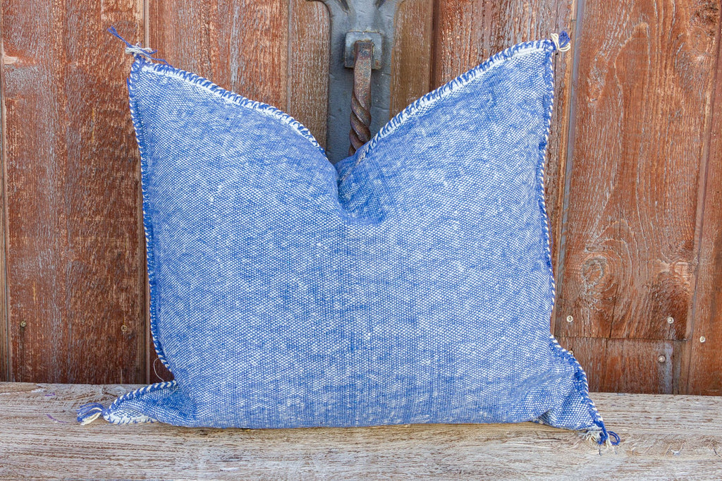 Jalanili Lumbar Moroccan Silk Rug Pillow (Trade)
