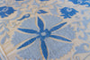 Blue Floral and Vine Suzani Throw (Trade)