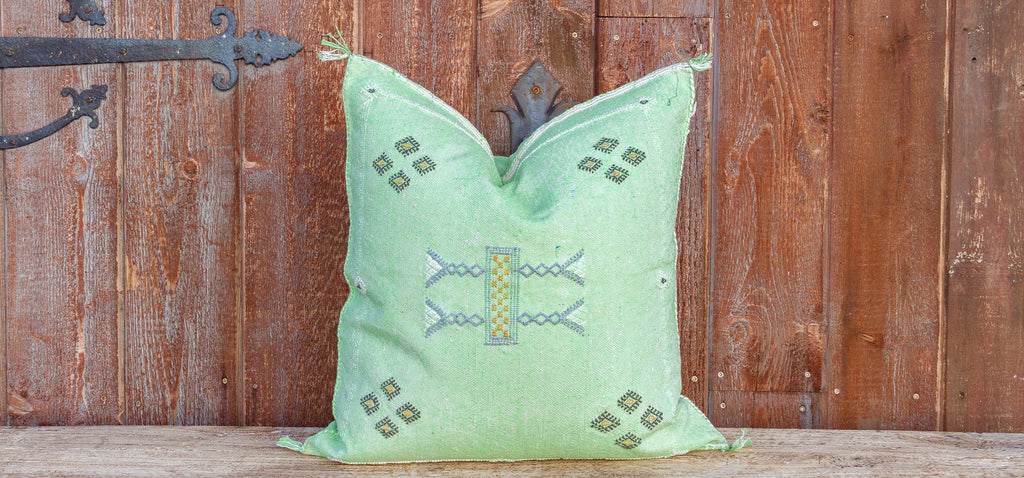 Sofina Large Moroccan Silk Rug Pillow