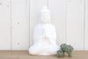 Serene Pure White Marble Buddha Statue (Trade)
