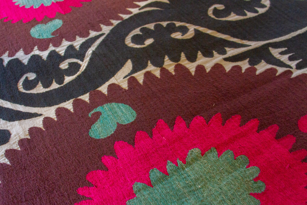 Fuchsia Mandala Suzani Tapestry (Trade)