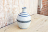 Graceful Mid-Century Asian Blue Striped Vase (Trade)