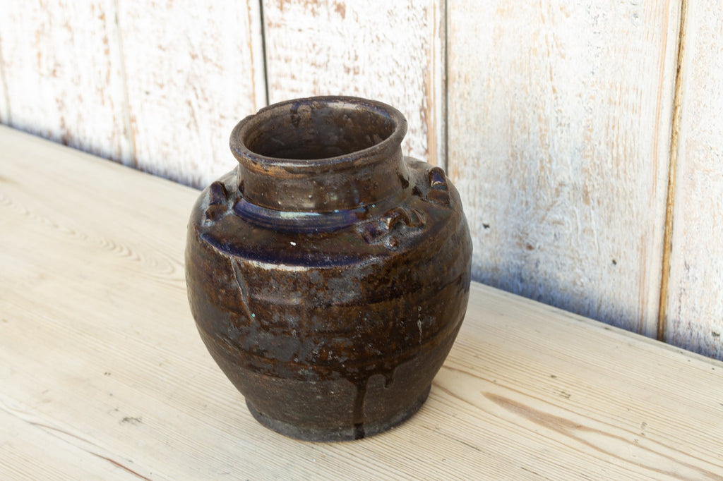 Dark Brown Southeast Asian Martaban Pot (Trade)