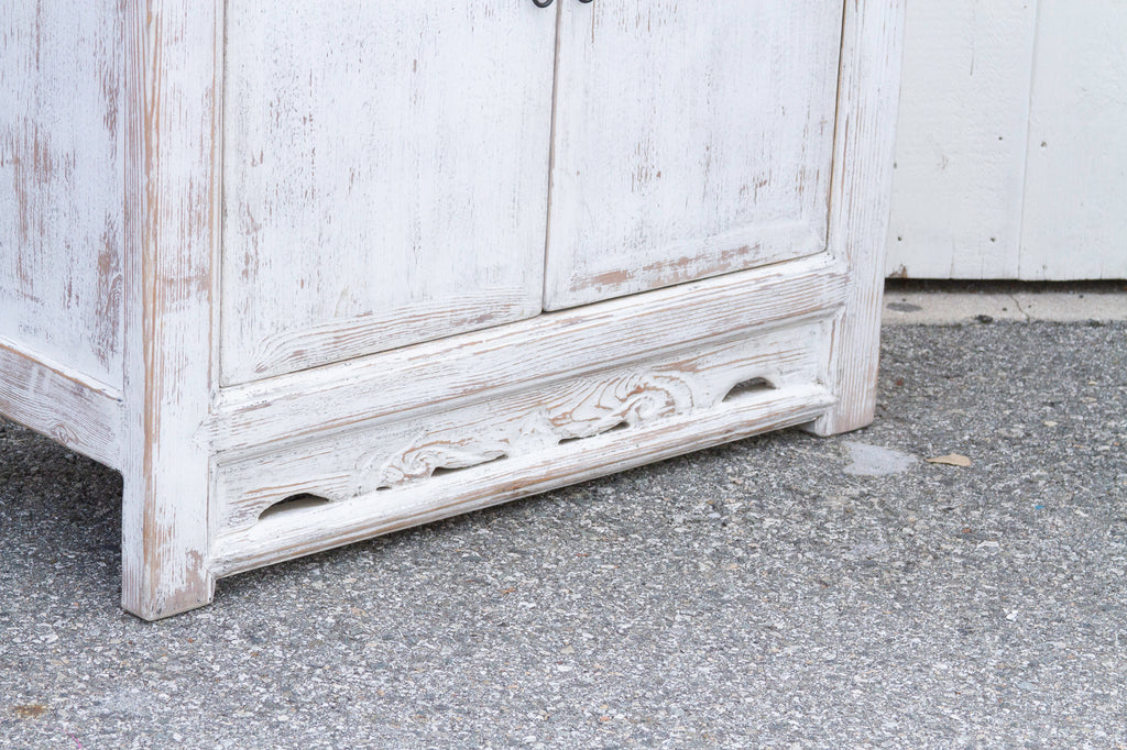 Whitewash Farmhouse Buffet Cabinet 9872