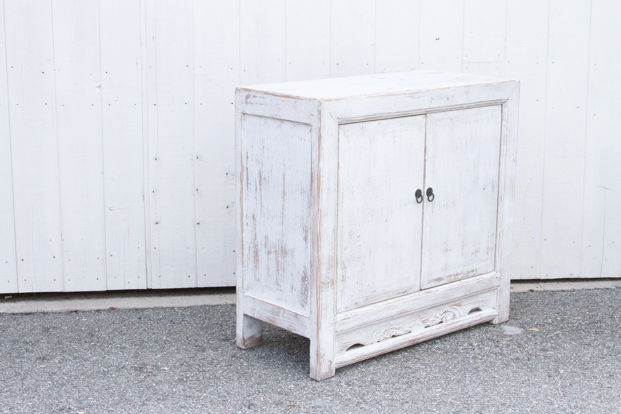 Whitewash Farmhouse Buffet Cabinet 6488