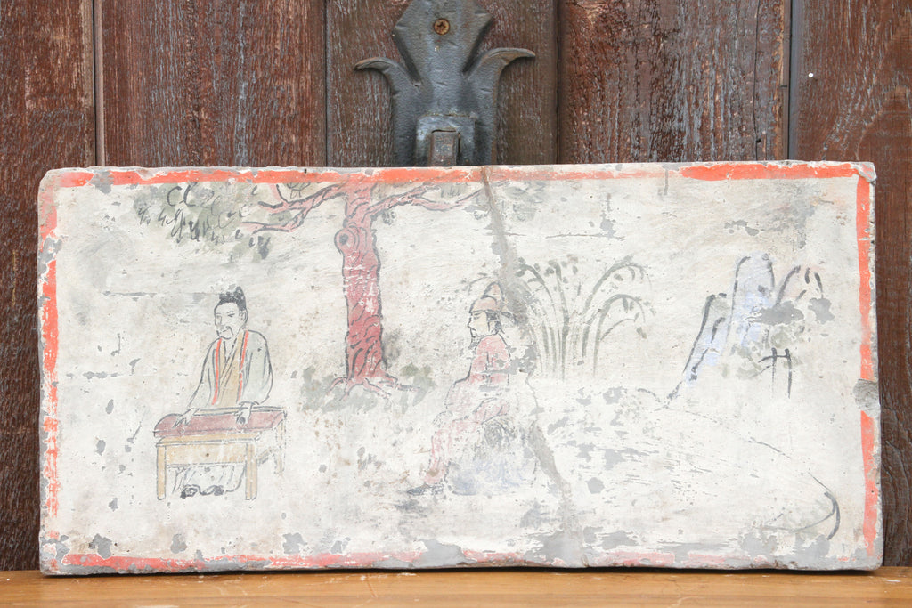 Charming Hand-painted Liao Dynasty Style Mural Tile
