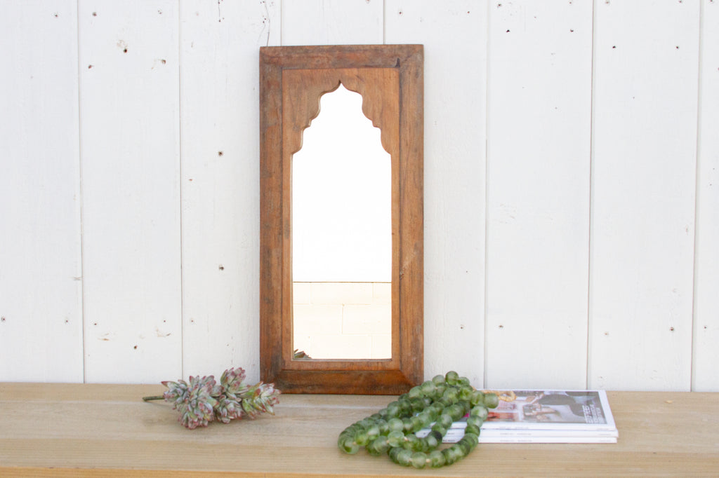 Charming Old Wood Moorish Wall Mirror