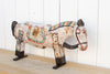 Antique White Painted Horse on Stand