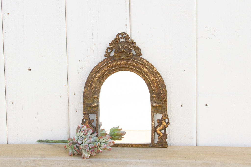 Royal Indian Vintage Cast Brass Mirror (Trade)