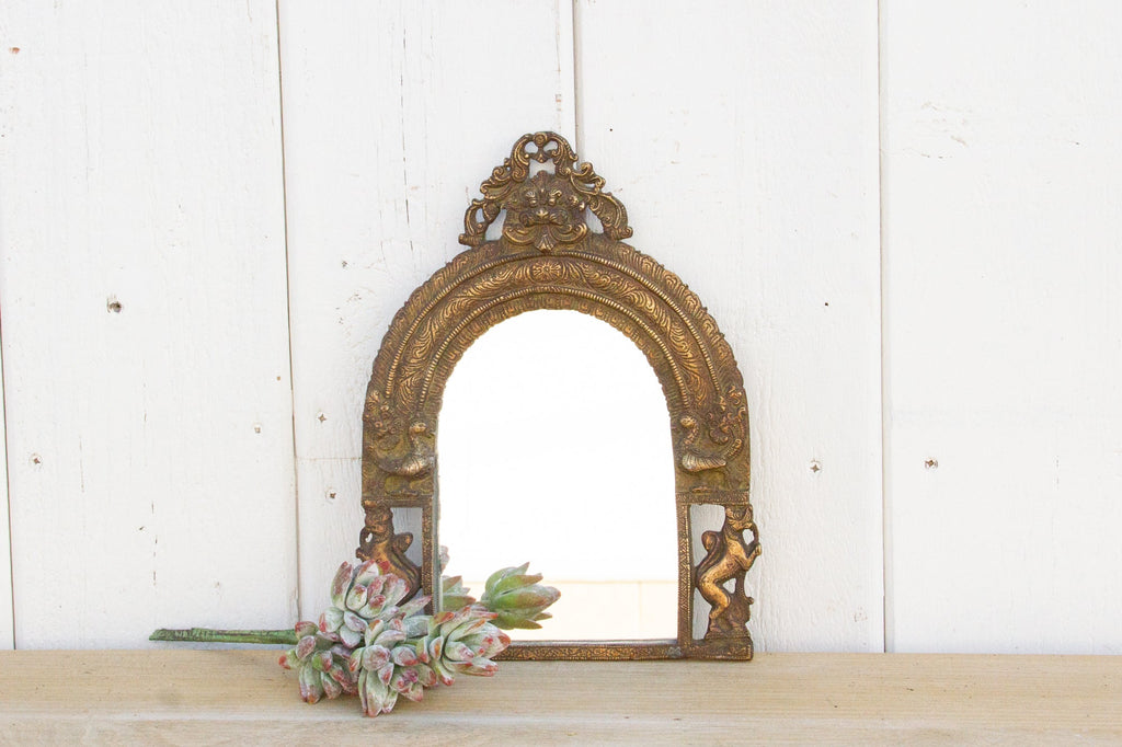 Royal Indian Vintage Cast Brass Mirror (Trade)