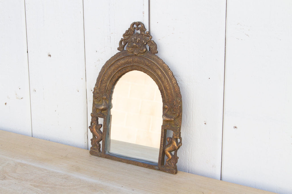 Royal Indian Vintage Cast Brass Mirror (Trade)