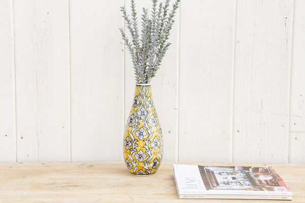 Jaipur Ceramic Daisy Tall Vase