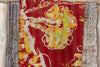 Vintage Silk Kantha Scarf (Red Yellow)