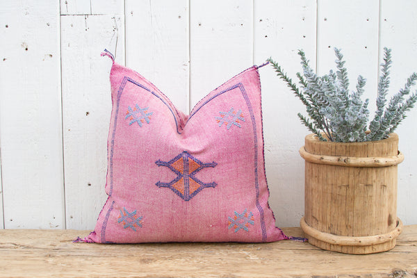 Thulian Moroccan Silk Rug Pillow