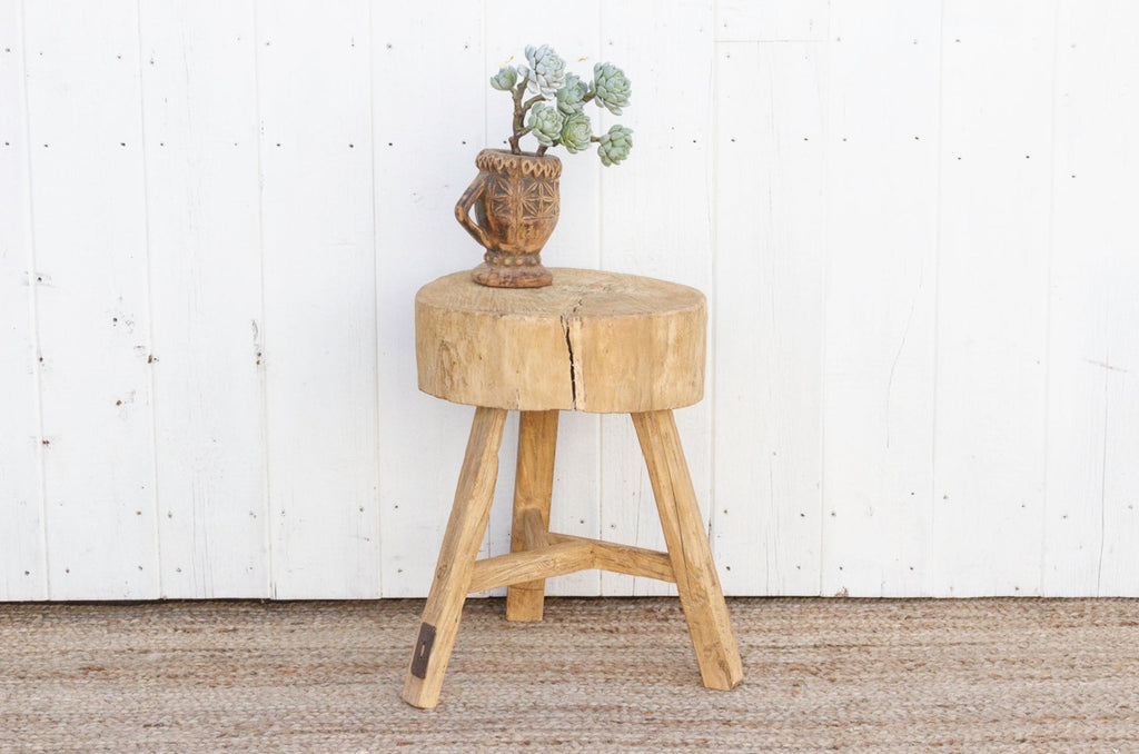 Reclaimed Wood Rustic End Table
