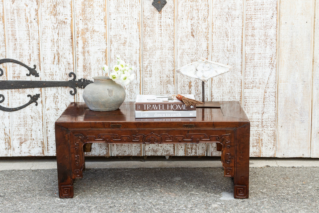 Chinese Carved Kang Low Table