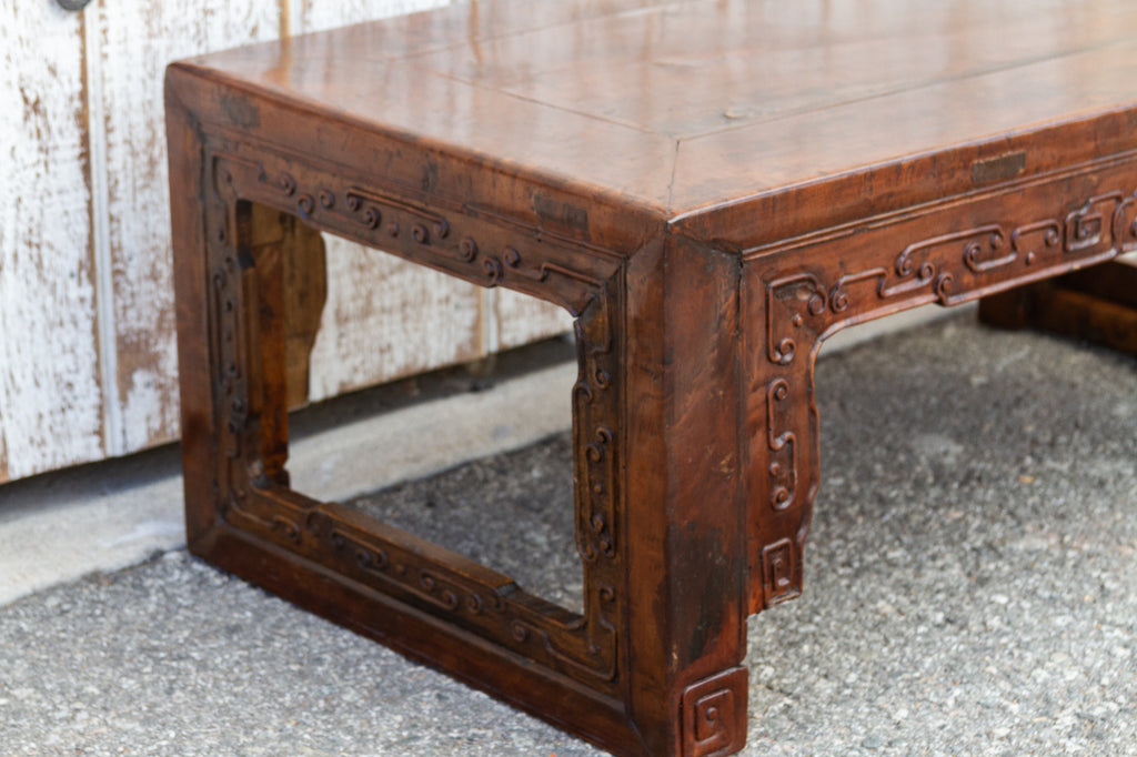 Chinese Carved Kang Low Table