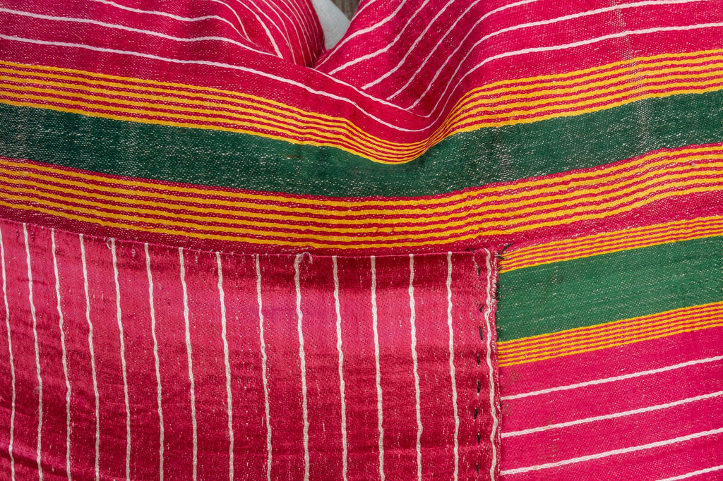 Jolie Antique Mashru Tribal Large Square Pillow (Trade)